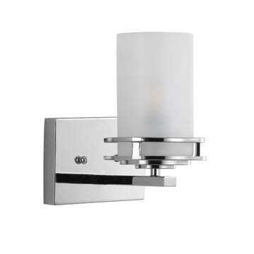 Fairfax Metal/Frosted Glass Contemporary Glam LED Vanity Light - JONATHAN Y